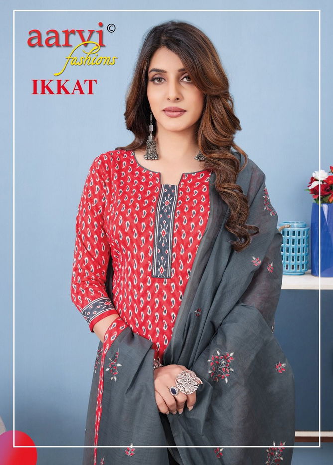 Aarvi Ikkat Vol 1 Printed Cotton Readymade Dress Exporters In India
